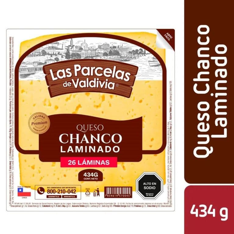 Queso Chanco Laminado Las Parcelas de Valdivia 434 g