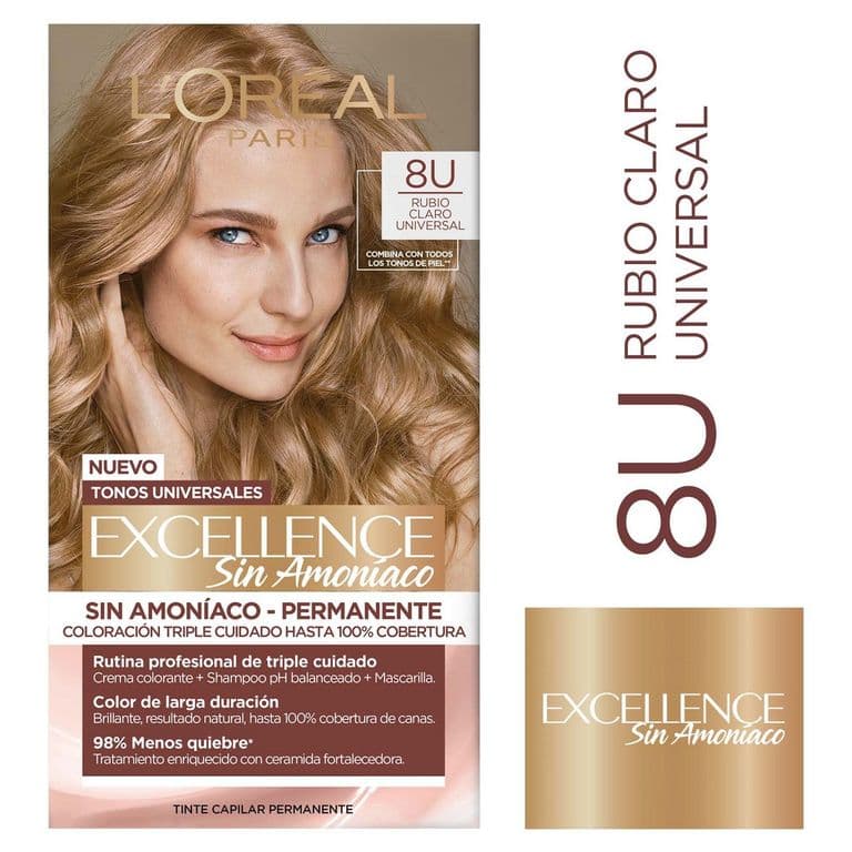 Tintura Excellence Sin Amoniaco Rubio Claro Universal