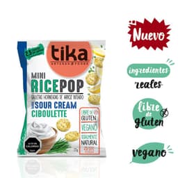 Galleta Mini Rice Pop Sabor Sour Cream Ciboulette Tika 15 g