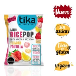 Galleta Mini Rice Pop Sabor Limon Frutilla Tika 15 g