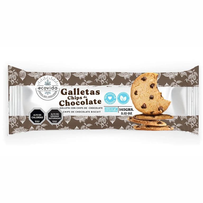 Galletas Biscuit Chips Chocolate Sin Azucar Ecovida 145 g