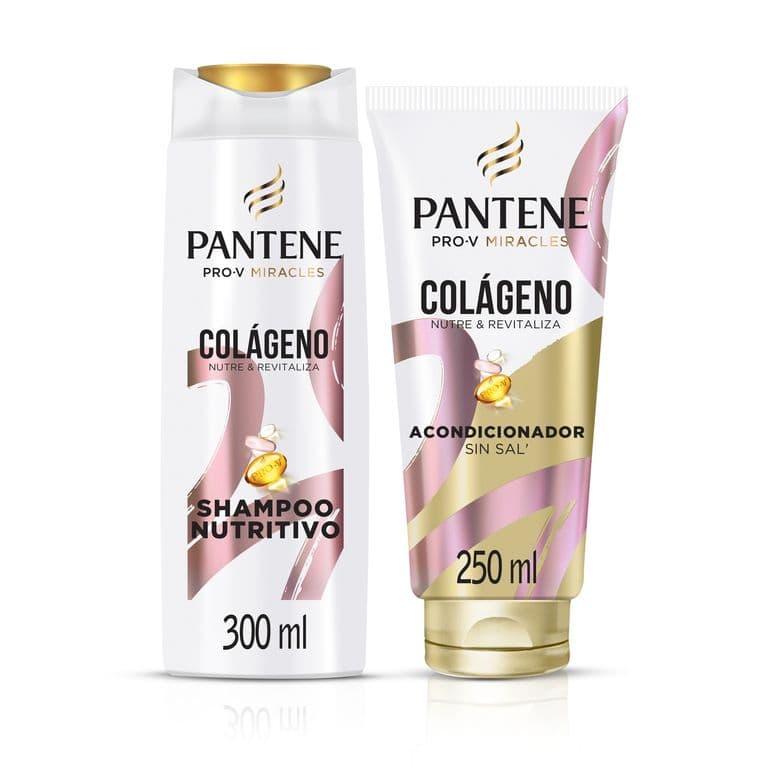 Pack Shampoo y Acondicionador Colageno Pantene 300 ml + 350 ml 2 UN