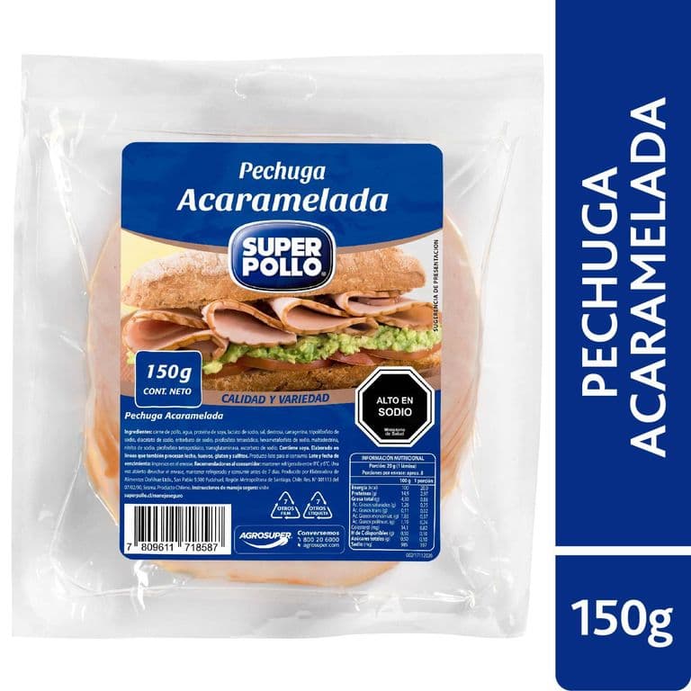 PECHUGA POLLO ACARAMELADA SP 150 GR