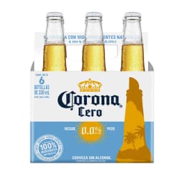 Pack Cerveza Corona Cero Alcohol Botella 0 6 x 330 ml