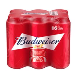 CERVEZA PACK LATA BUDWEISER 5G 6X473 CC 6 X 473 ML