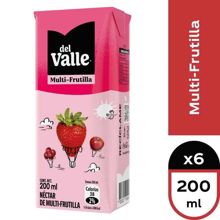Pack Nectar Frutilla del Valle 6 x 200 ml