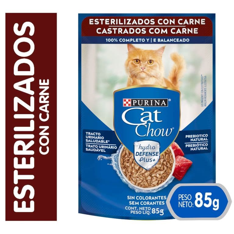 Alimento Humedo para Gatos Esterilizados Sabor Carne 85 g