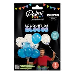 Bouquet 10 Globos Calipso Liso Y Confeti UN