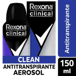 Antitranspirante Aerosol Hombre Clinical Clean Rexona 150 ml