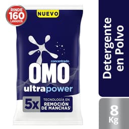 Detergente en Polvo Matic Omo 8 kg