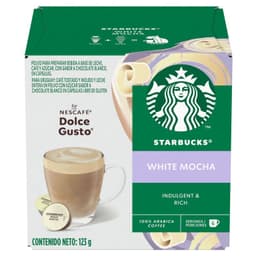 Capsulas de Cafe Starbucks Dolce Gusto White Mocha 12 Un 123 GR