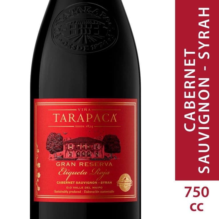 Vino Tinto Gran Reserva Tarapaca Etiqueta Rojas 750 cc 750 ML