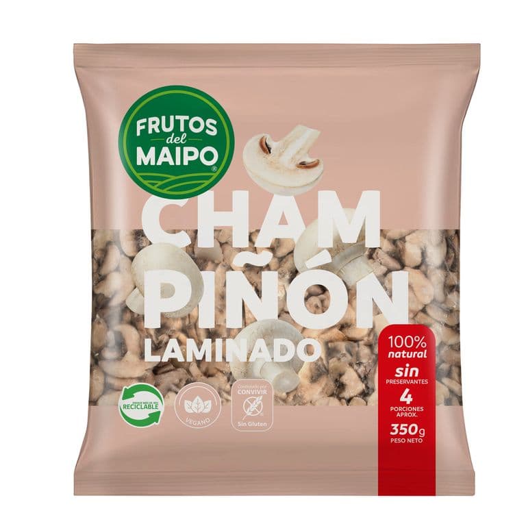 Champinones Laminados Congelados Frutos del Maipo 350 g
