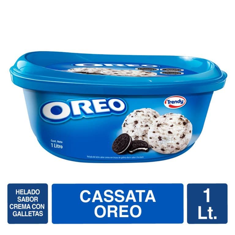 Helado de Leche Sabor Oreo Cassata Trendy 1 L 1 LT