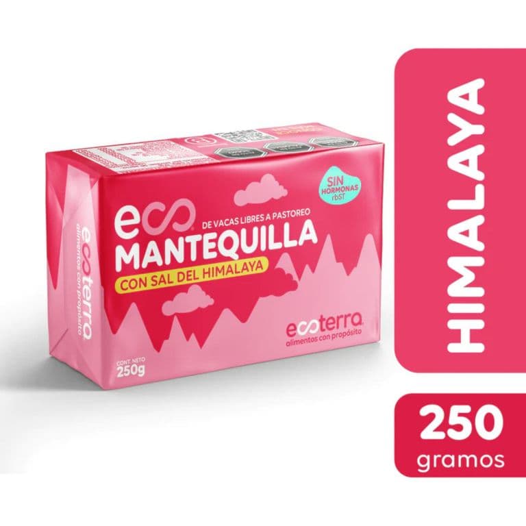 Mantequilla con Sal del Himalaya Vacas Libres a Pastoreo Ecoterra 250 g