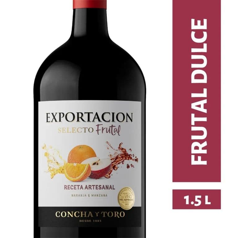 Coctel de Vino Frutal Manzana y Naranja Exportacion Selecto 8 1500 cc 1.5 LT