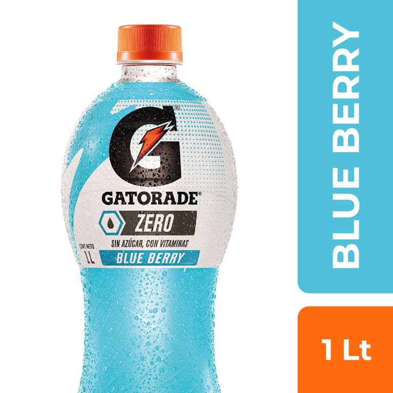 Bebida Isotonica Gatorade sin Azucar Sabor Blue Berry 1 L 1 LT