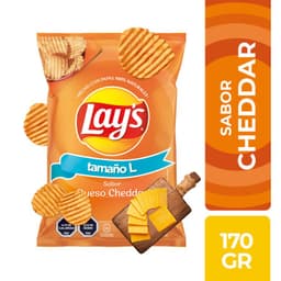 Papas Fritas Lays Sabor Queso Cheddar Evercrips 170 g