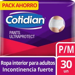 Ropa Interior Desechable Pants Ultraprotect Talla P/M Cotidian 30 un