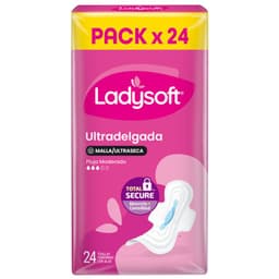 Toallas Higienicas Ultradelgada Tela Ultraseca Ladysoft 24 un