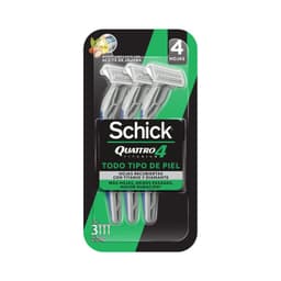 Maquina de Afeitar Quattro Titanium Piel Normal Hombre Schick 3 Un