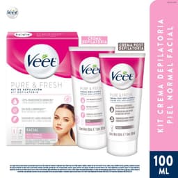 Crema Depilatoria  Veet Kit Facial para Piel Normal 100 ml