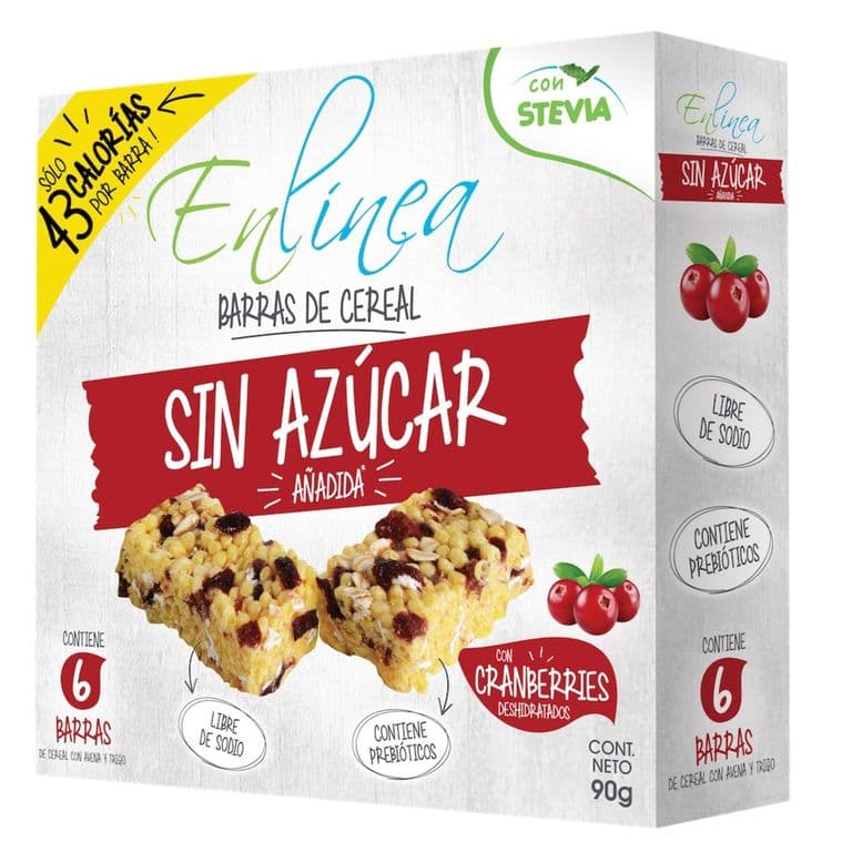 Barra de Cereal con Cranberries En Linea 90 g