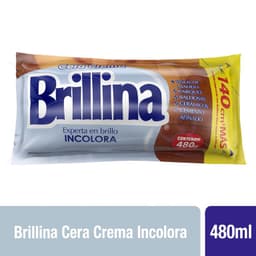 Cera en Crema Incolora Brillina 480 ml