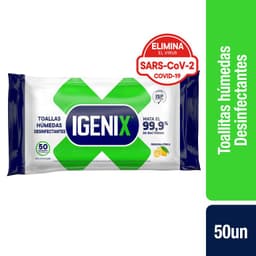 Toallas Humedas Desinfectantes Igenix 50 Un