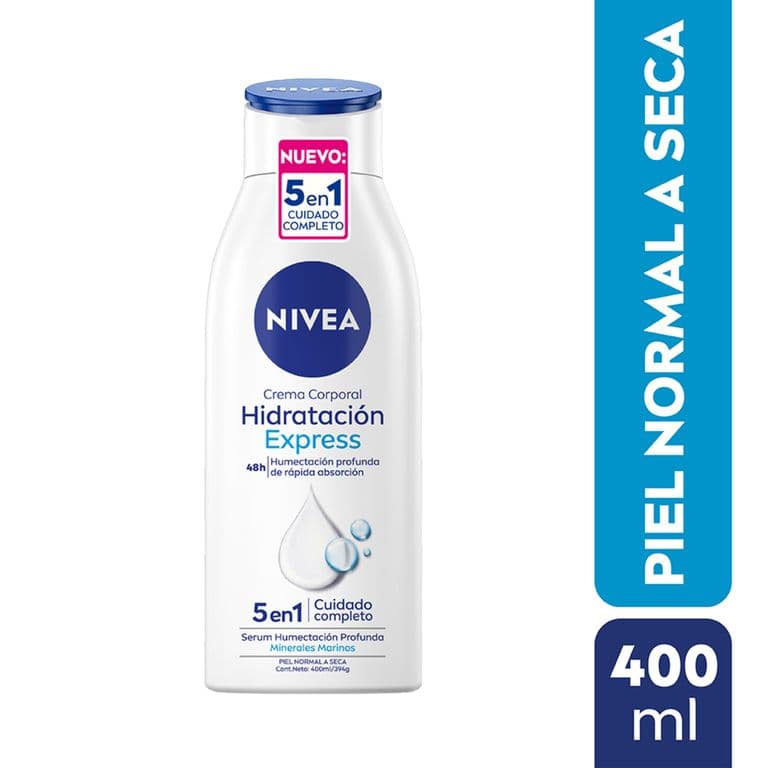 Crema Corporal Nivea Hidratacion Express Piel Normal a Seca 400 ml