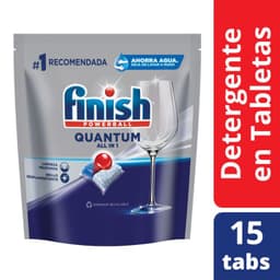 Detergente en Tabletas para Lavavajillas Quantum Finish 15 Un