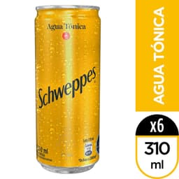 Pack Agua Tonica Schweppes Lata 6 x 310 ml
