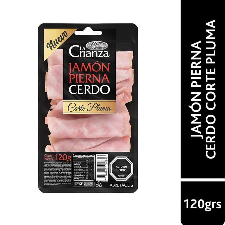 Jamon de Pierna Cerdo Corte Pluma La Crianza 120 g
