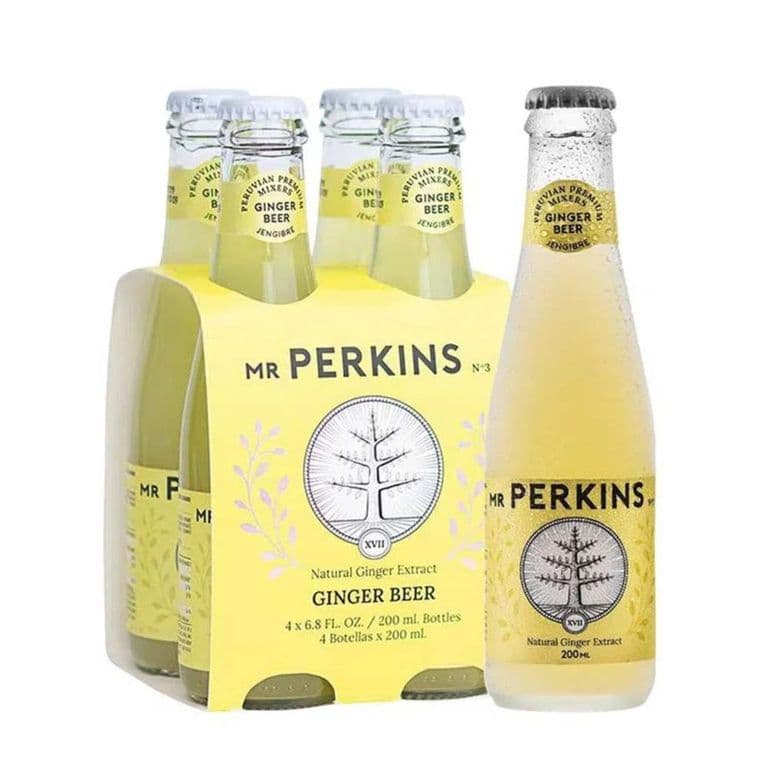Pack Agua Tonica Ginger Beer Mr Perkins Botella 4 x 200 ml