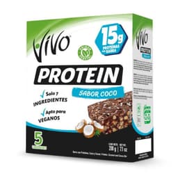 Barra de Cereal con Proteina Sabor Coco Vivo Protein 200 g