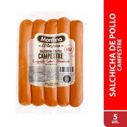 Salchicha Artesana Sin Piel Campestre Montina 5 Un