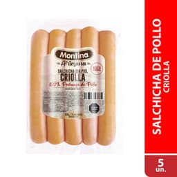 Salchicha Artesana Sin Piel Criolla Montina 5 Un