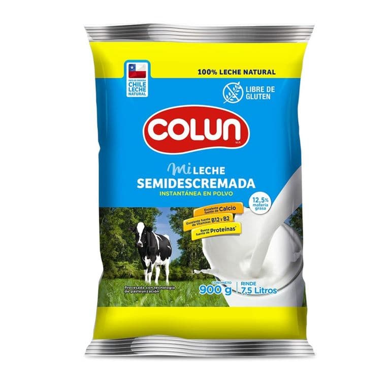 Leche en Polvo Semidescremada Colun 900 gr
