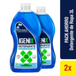 Pack Detergente Higienizante Igenix 2x3 lt PACK 2X3 LT