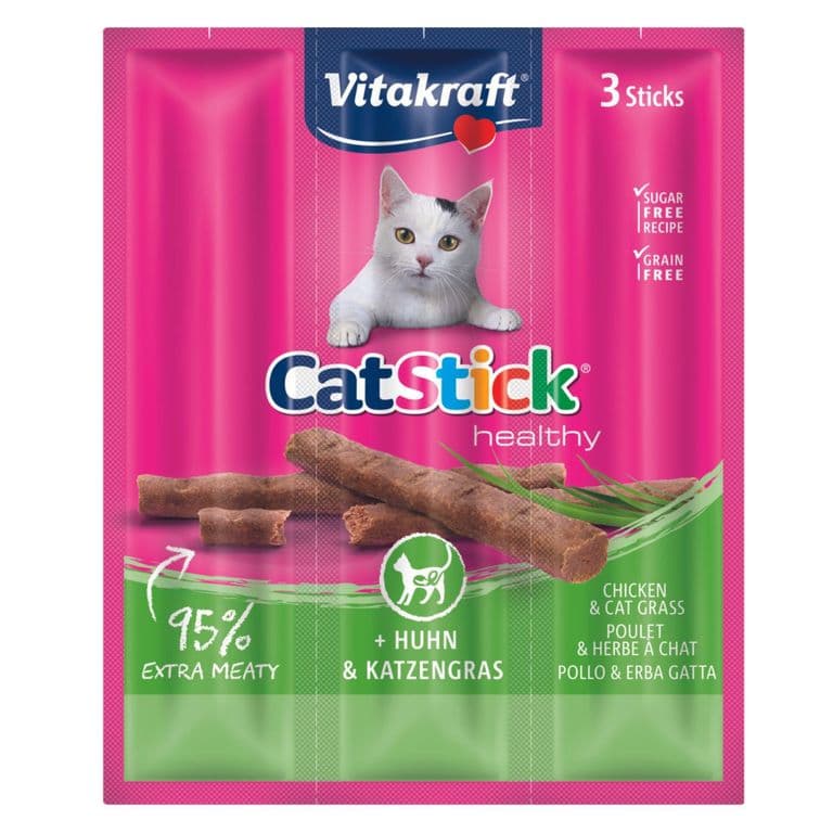 Snack para Gatos Catstick Sabor Pollo Vitakraft 18 g