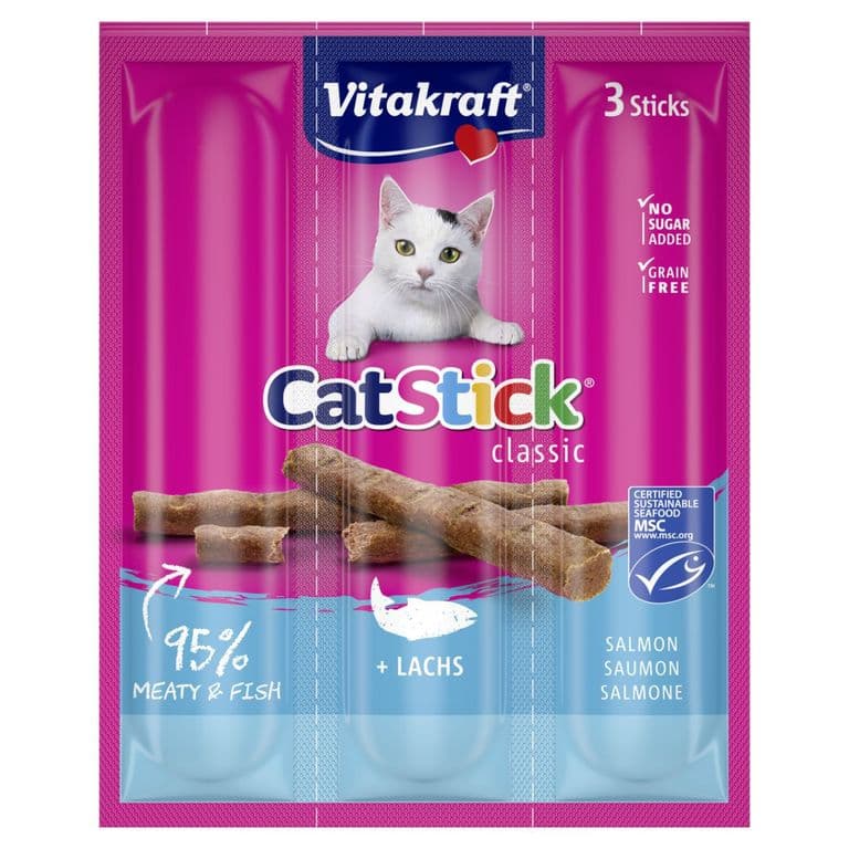 Snack para Gatos Catstick Sabor Salmon Vitakraft 18 g
