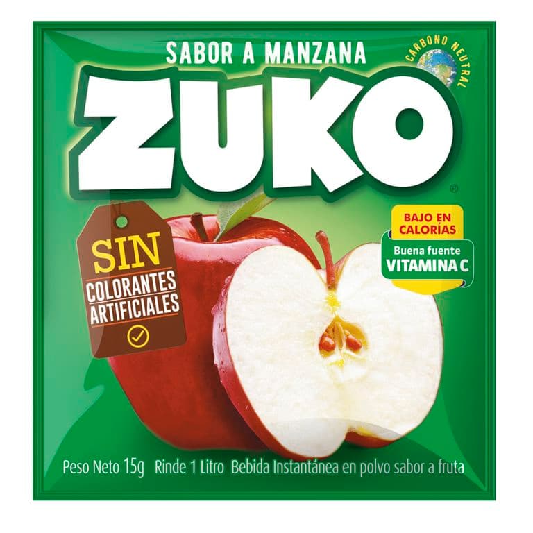 Jugo en Polvo Zuko Manzana 15 g