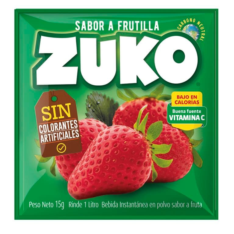 Jugo en Polvo Zuko Frutilla 15 g