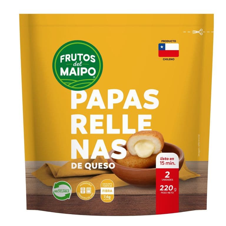 Papas Rellenas de Queso Congeladas Frutos del Maipo 220 g