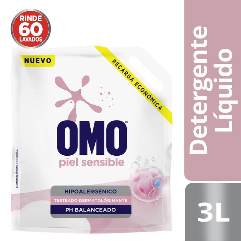 Detergente Liquido Piel Sensible Recarga Omo 3 lt