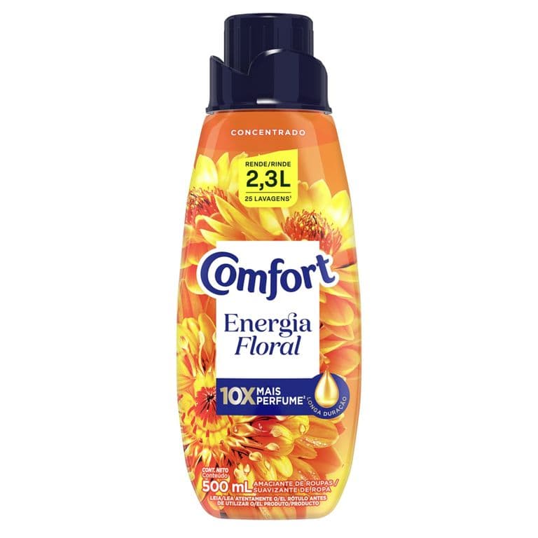 Suavizante de Ropa Concentrado Energia Floral Comfort 500 ml