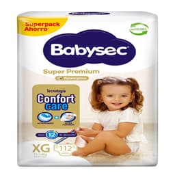 Panales Desechables Super Premium Talla XG Babysec 112 un