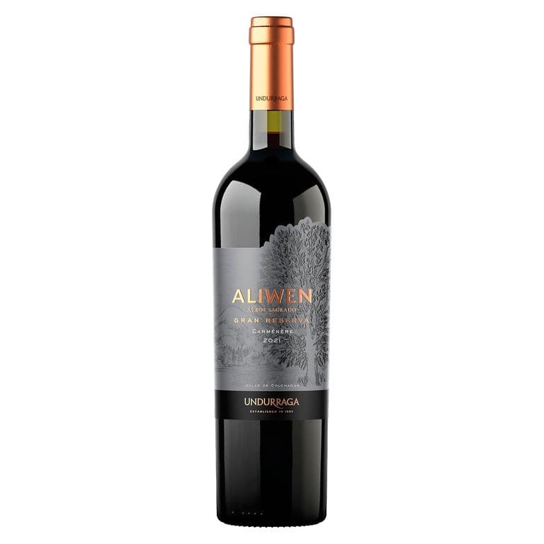 Vino Tinto Carmenere Aliwen Gran Reserva Undurraga 13 750 cc 750 ML