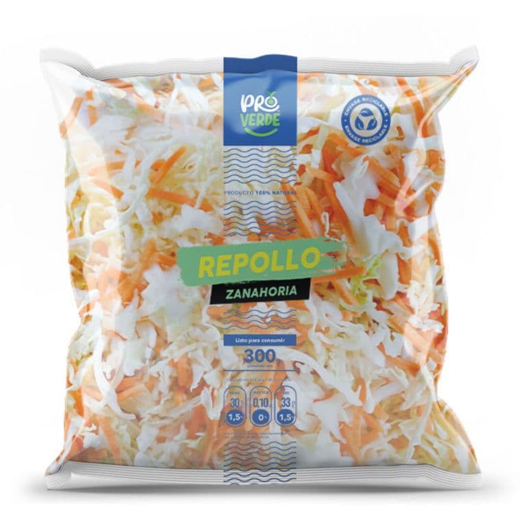 Ensalada Repollo y Zanahoria en Bolsa 300 g