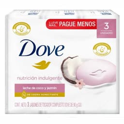 Jabon en Barra Dove Leche de Coco y Jazmin 3 x 90 g